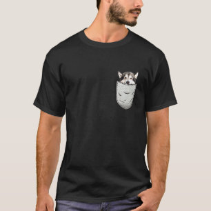 Alaskan Malamute Chest Pocket For Mal Mally Alaska T-Shirt