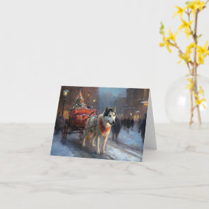 Alaskan Malamute Christmas Festive Season Card