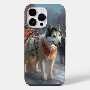 Alaskan Malamute Christmas Festive Season iPhone 14 Pro Max Case