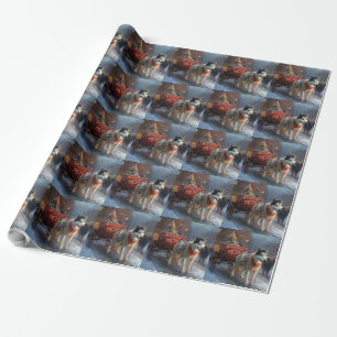 Alaskan Malamute Christmas Festive Season Wrapping Paper