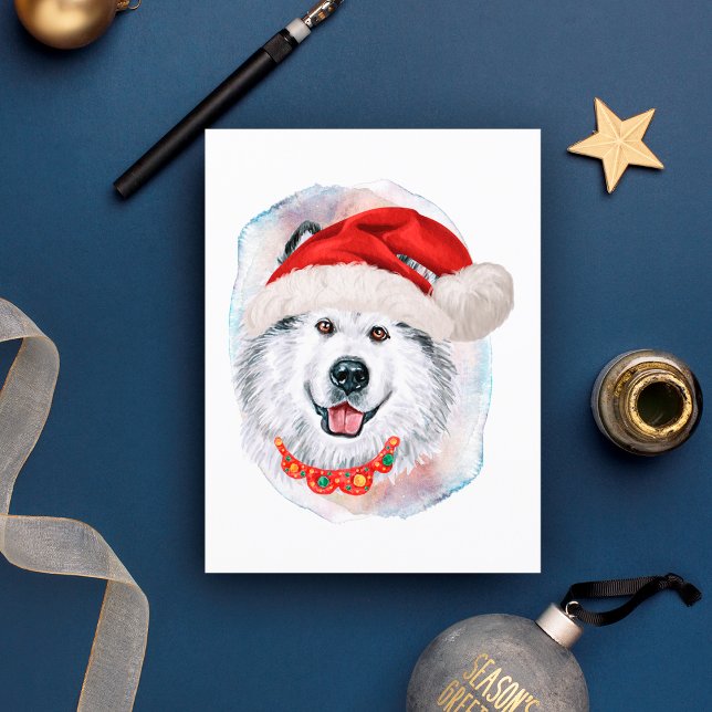Alaskan Malamute Christmas Gifts For dogs lovers Holiday Postcard (Creator Uploaded)