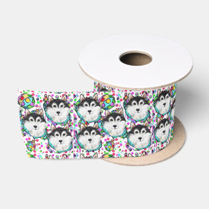 ALASKAN MALAMUTE - CHRISTMAS SATIN RIBBON