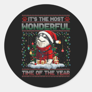 Alaskan Malamute Christmas Tree Decorations Dog Lo Classic Round Sticker