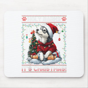 Alaskan Malamute Christmas Tree Decorations Dog Lo Mouse Pad