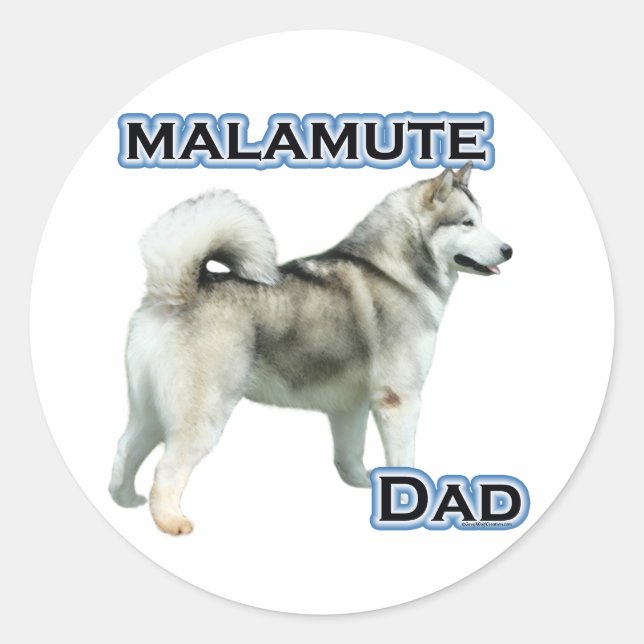 Alaskan Malamute Dad 4 - Sticker (Front)