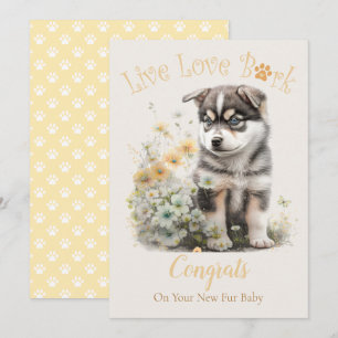 Alaskan Malamute Dog Adoption, Gotcha Day Card