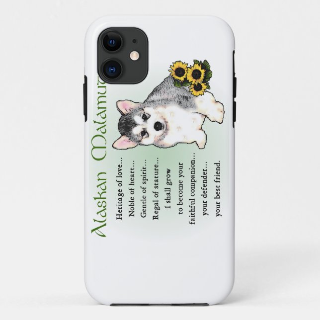 Alaskan Malamute Dog Art Case-Mate iPhone Case (Back)