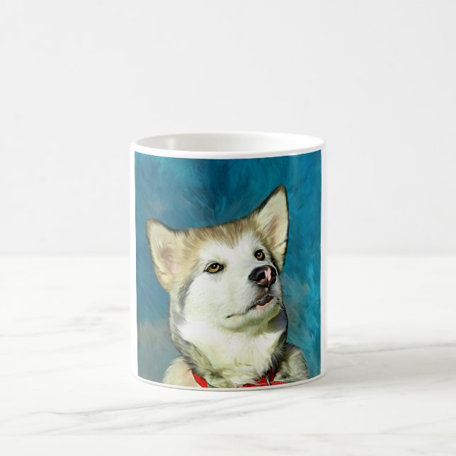 Alaskan Malamute Dog Art Coffee Mug (Center)