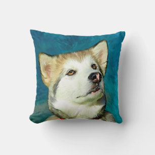 Alaskan Malamute Dog Art Cushion