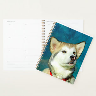 Alaskan Malamute Dog Art Planner