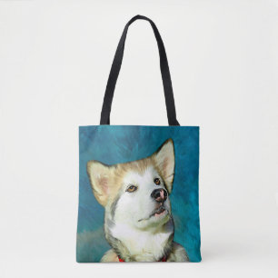 Alaskan Malamute Dog Art Tote Bag