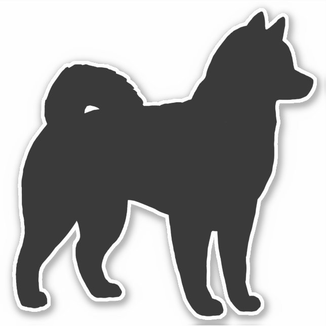 Alaskan Malamute Dog Breed Silhouette Vinyl (Front)