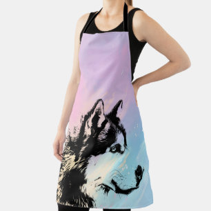 Alaskan Malamute Dog Chic Art Design Apron