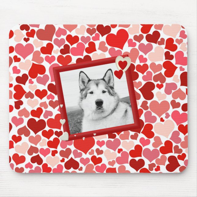 Alaskan Malamute Dog Heart mousepad (Front)