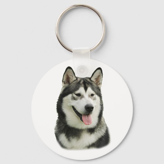 Alaskan Malamute dog Key Ring (Front)