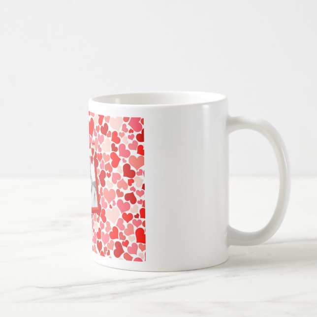 Alaskan Malamute Dog Valentines Heart Coffee Mug (Right)
