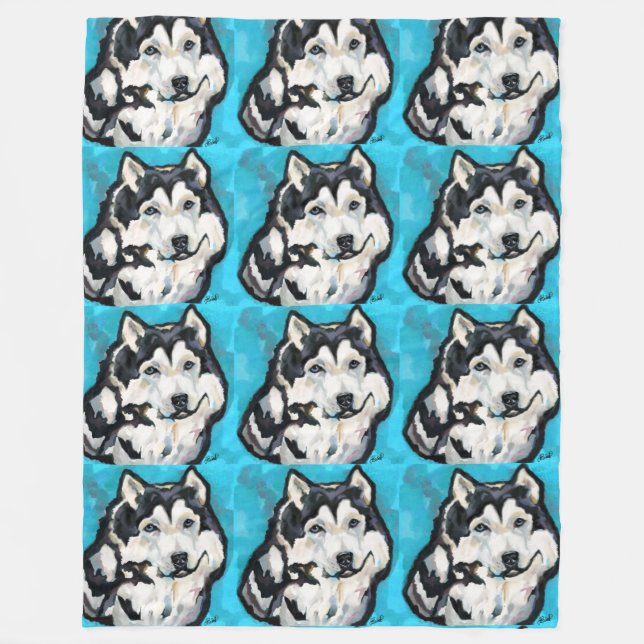 Alaskan Malamute   f Fleece Blanket (Front)