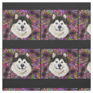 Alaskan Malamute Fabric