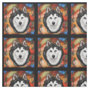 ALASKAN MALAMUTE FABRIC