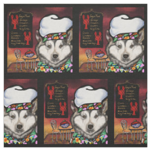 Alaskan Malamute Fabric
