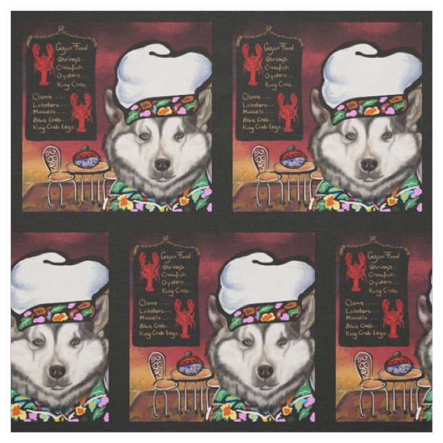 Alaskan Malamute  Fabric (Swatch)