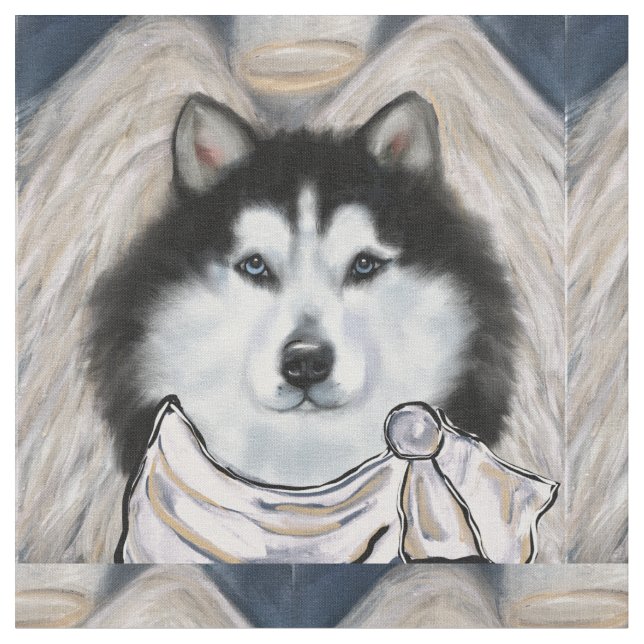 Alaskan Malamute  Fabric (Close Up)