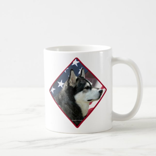Alaskan Malamute Flag 2 Coffee Mug (Right)