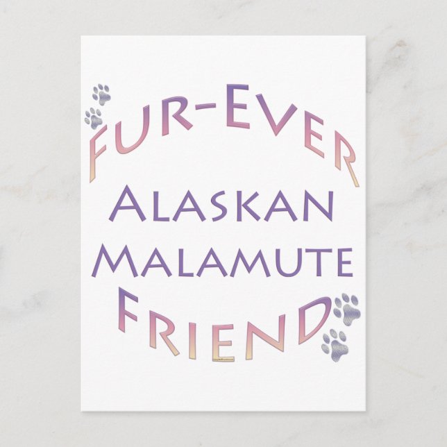 Alaskan Malamute Furever Postcard (Front)