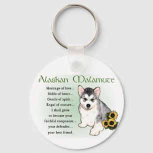 Alaskan Malamute Gifts Key Ring