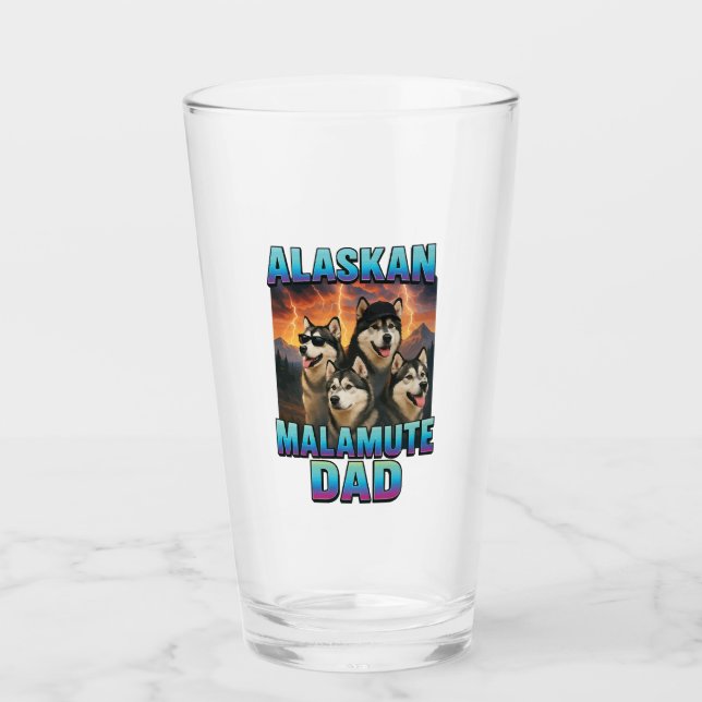 Alaskan Malamute Glass (Front)