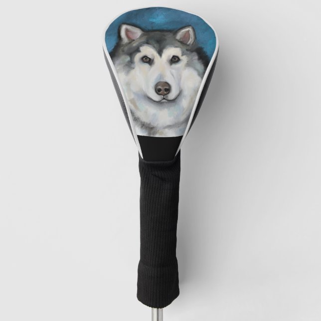 Alaskan Malamute Golf Head Cover (Front)