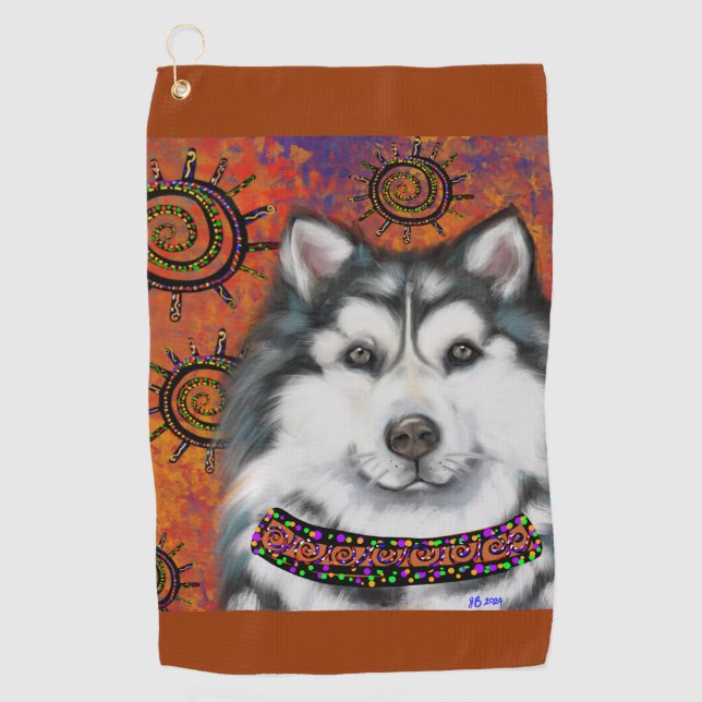 ALASKAN MALAMUTE     GOLF TOWEL (Front)