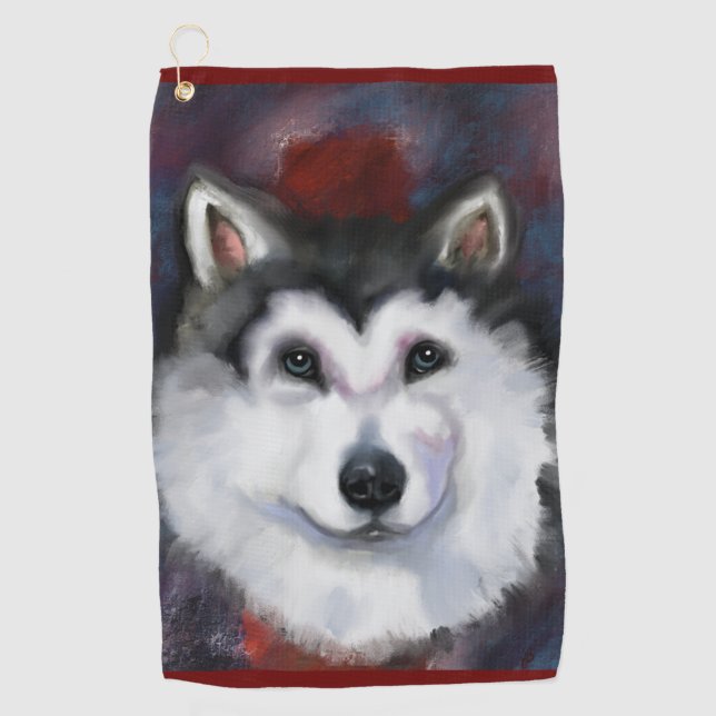 ALASKAN MALAMUTE     GOLF TOWEL (Front)