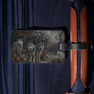 Alaskan Malamute Halloween Night Doggy Delight  Luggage Tag