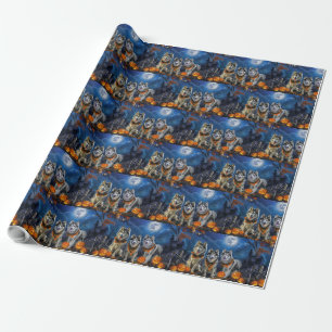 Alaskan Malamute Halloween Spooky Wrapping Paper