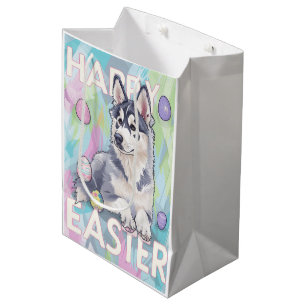 Alaskan Malamute Happy Easter Medium Gift Bag