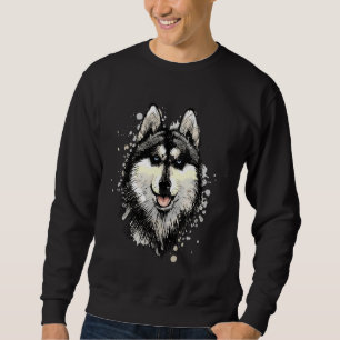 Alaskan Malamute Head Of The Siberian Husky With B Sweatshirt