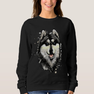 Alaskan Malamute Head Of The Siberian Husky With B Sweatshirt