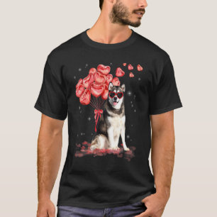 Alaskan Malamute Heart Valentines Day Dog Dad Mom T-Shirt