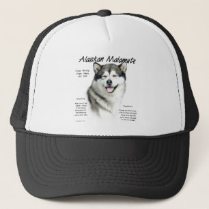 Alaskan Malamute History Design Trucker Hat