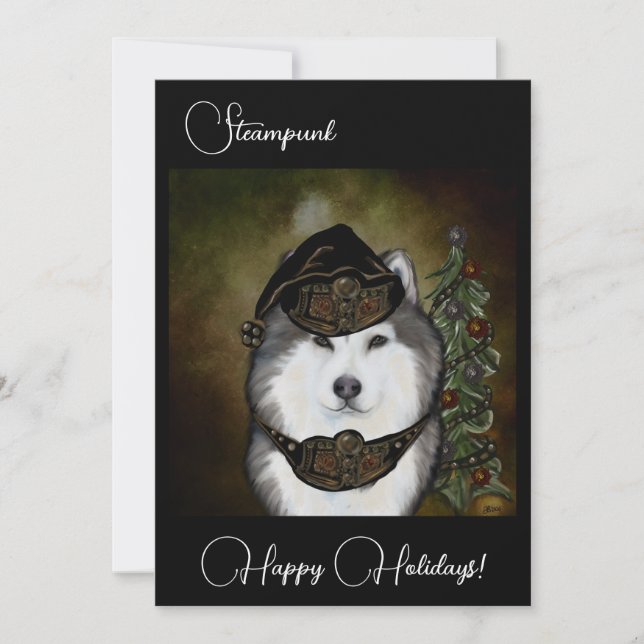 Alaskan Malamute  Holiday Card (Front)
