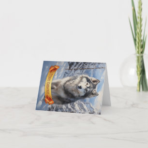 Alaskan Malamute Holiday Card