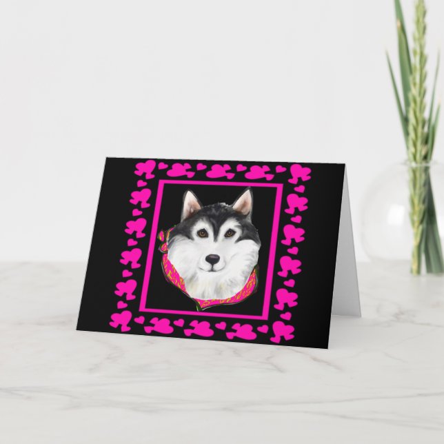 Alaskan Malamute Holiday Card (Front)