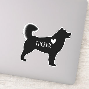 Alaskan Malamute Husky Silhouette Custom Name