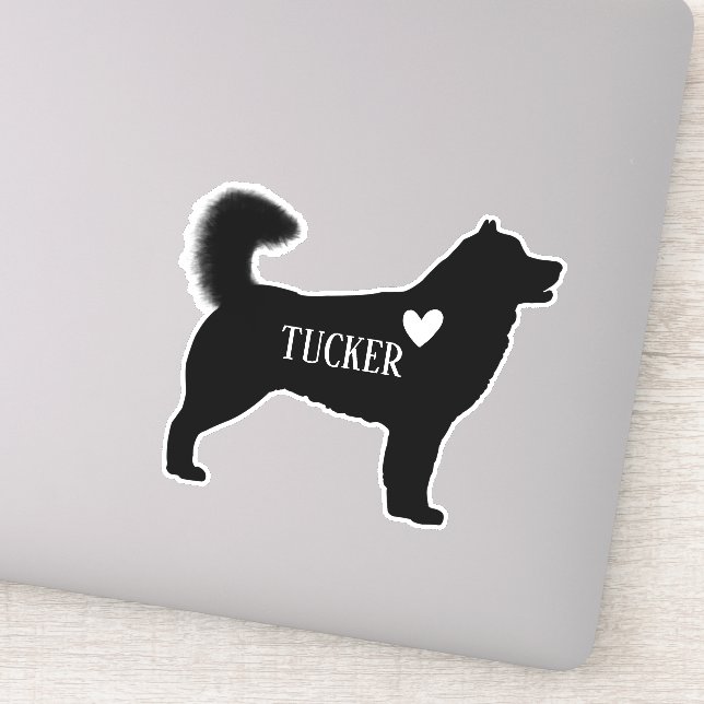 Alaskan Malamute Husky Silhouette Custom Name (Detail)
