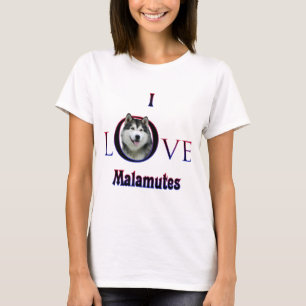 Alaskan Malamute I Love T-Shirt