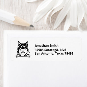 ALASKAN MALAMUTE Image on Return Address Label