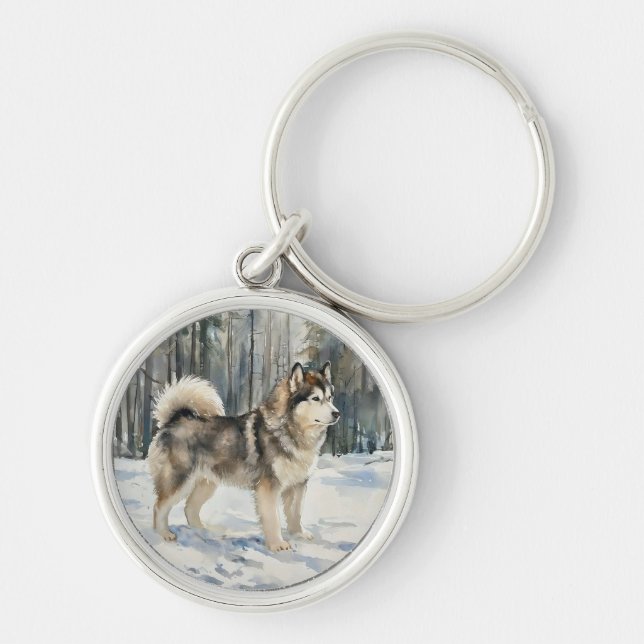 Alaskan Malamute Key Ring (Front)