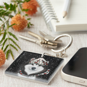 Alaskan Malamute Key Ring