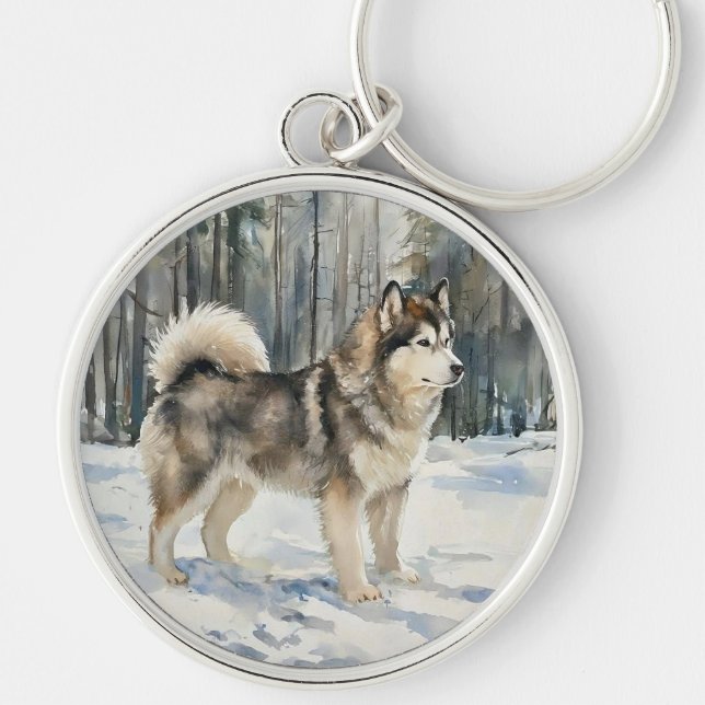 Alaskan Malamute Key Ring (Front)